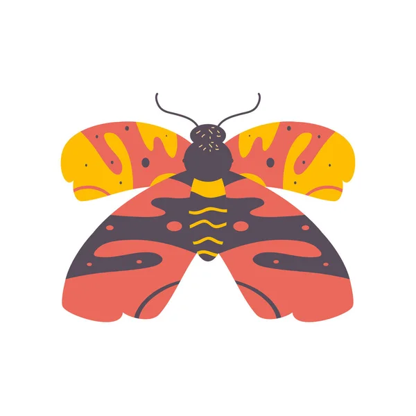 Linda mariposa plana — Vector de stock