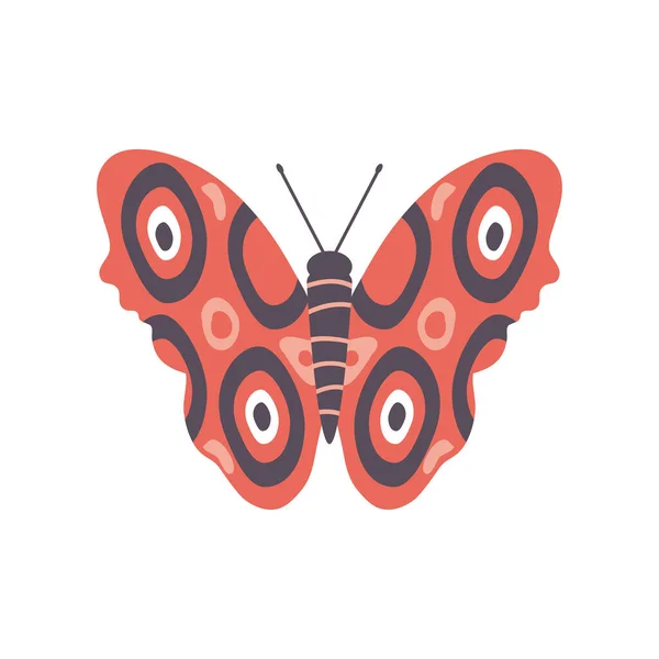 Icono de mariposa de dibujos animados — Vector de stock