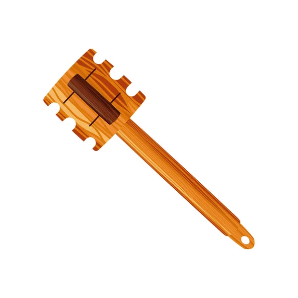 Mezclador de mano de madera — Vector de stock