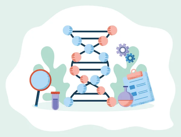 DNA reseach genetic human — Vetor de Stock