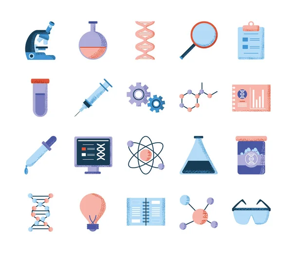 Icônes ADN humain — Image vectorielle