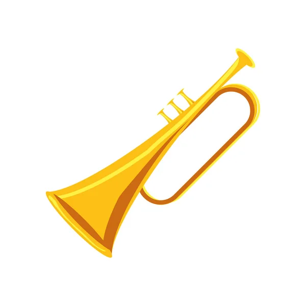 Trumpet instrument icon — Stock Vector