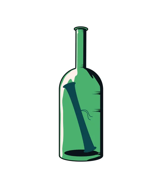 Flaschenpost — Stockvektor