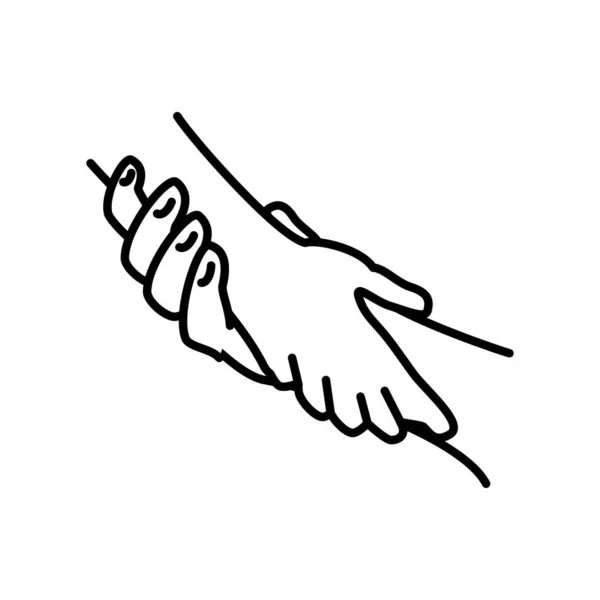 Потискуючи руки значок — стоковий вектор