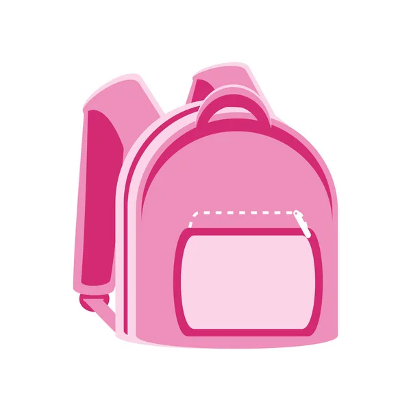 Pink backpack icon — Stock vektor