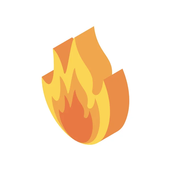 Hořící plamen — Stockový vektor