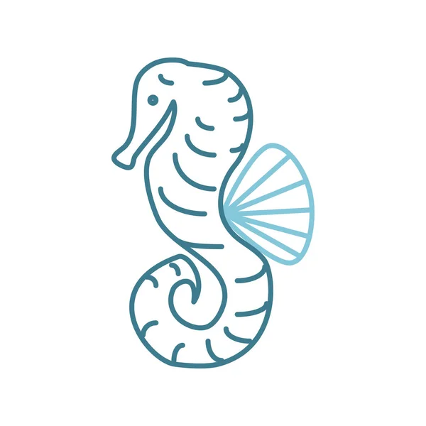 Seahorse sea life — Vetor de Stock