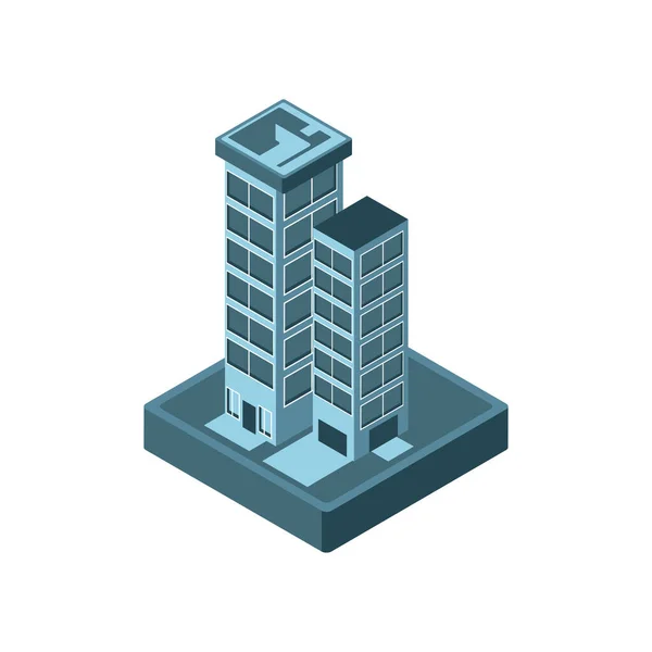 Urban buildings skyscraper — Stock vektor