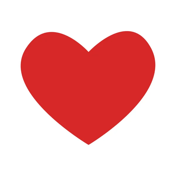 Coeur rouge amour — Image vectorielle