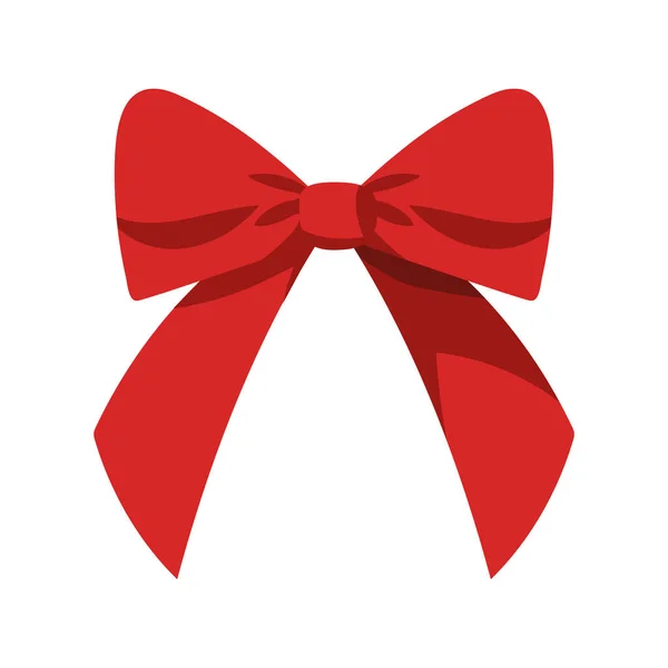 Red bow ribbon — Stock Vector