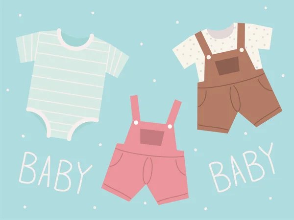 Baby clothes icons — Stock Vector