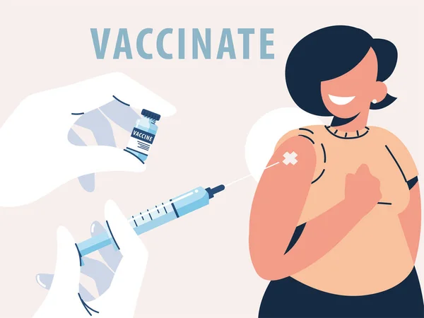 Vaccinate medical poster — Stockový vektor