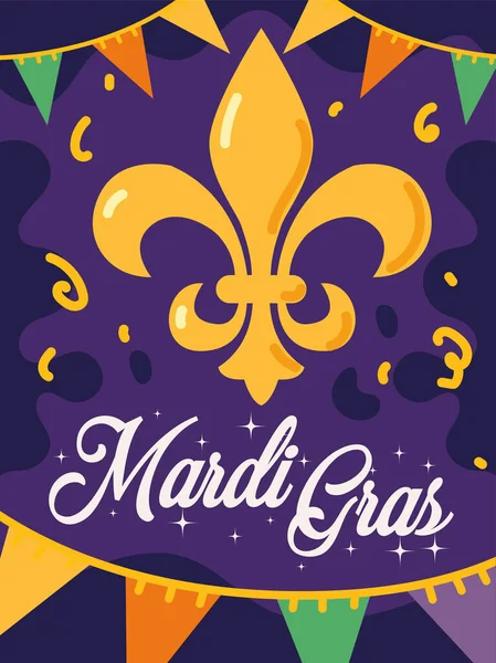 Karnawał Mardi gras — Wektor stockowy