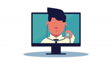 Masaüstü animasyonunda profesyonel doktor