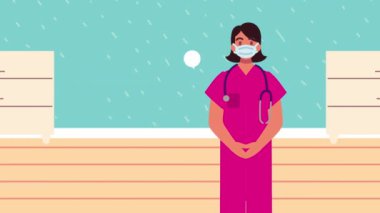 kadın doktor stetoskop ile profesyonel