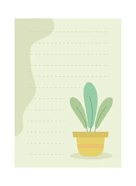 Página con planta — Vector de stock