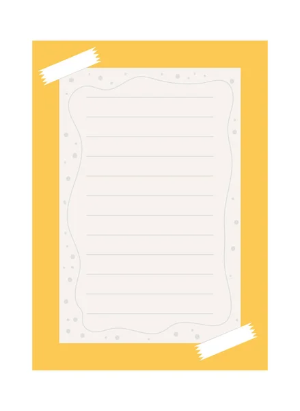 Papier à lettres avec ruban adhésif — Image vectorielle