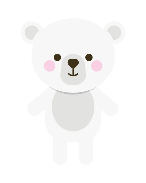 Cute white bear — Stock Vector