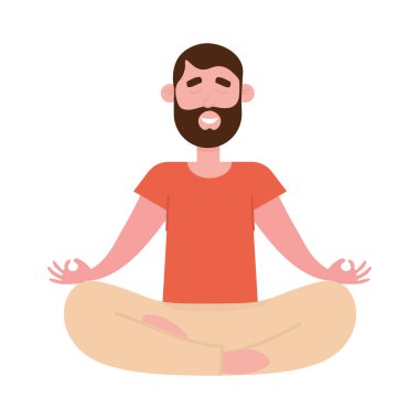 Yoga yapan adam.