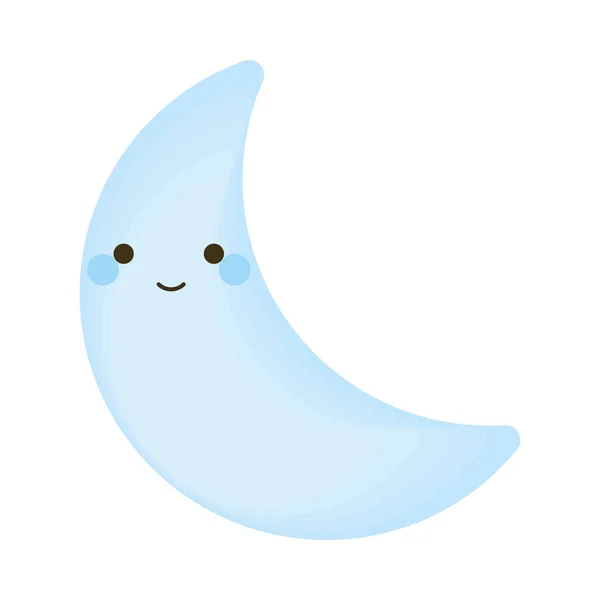 Linda luna de dibujos animados — Vector de stock