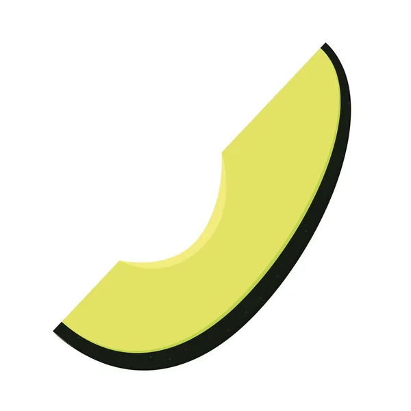 Fatia fresca de abacate — Vetor de Stock