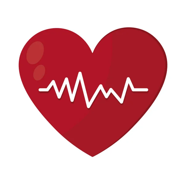 Icône du rythme cardiaque sain — Image vectorielle