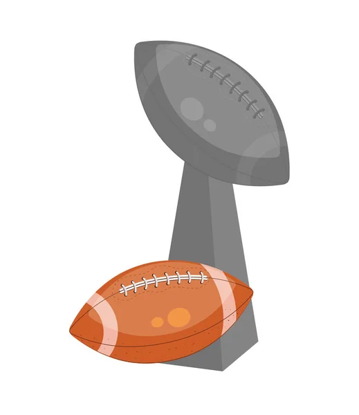 American Football Trophäenball — Stockvektor