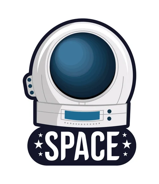 Ruimtehelm astronaut — Stockvector