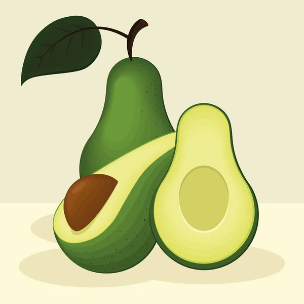 Aguacate alimentos ecológicos — Archivo Imágenes Vectoriales