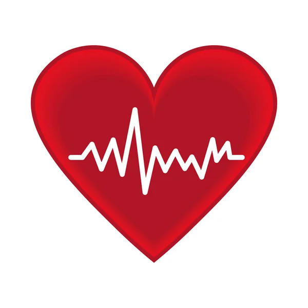 Medical heartbeat icon — Stock Vector