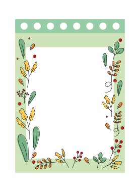 Yapraklı not defteri sayfası