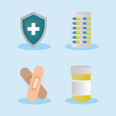 Tıbbi ekipman simgeler