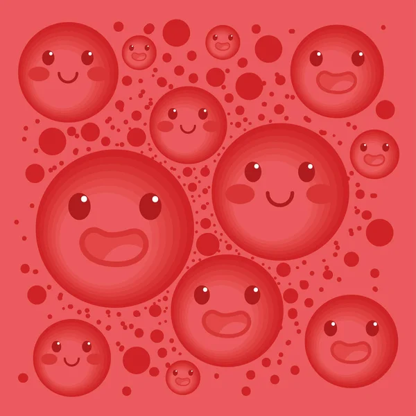 Células sanguíneas de dibujos animados — Vector de stock