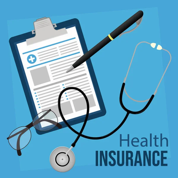 Concept d'assurance maladie — Image vectorielle
