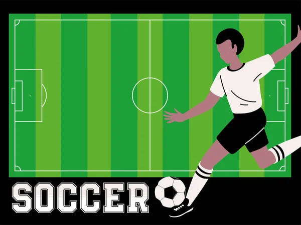 Fotboll spelare sport — Stock vektor