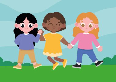 Şirin küçük kızlar.