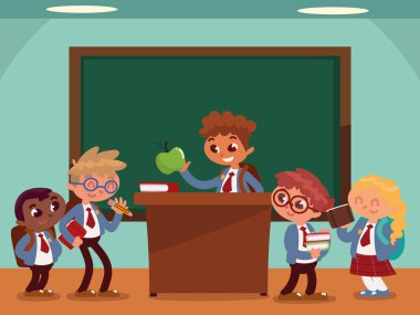 grup öğrencileri sınıfta