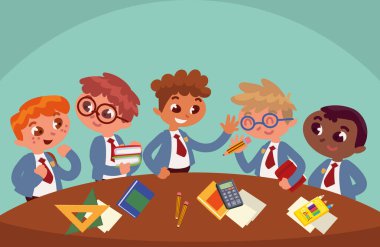 Öğrenciler ve malzemeler