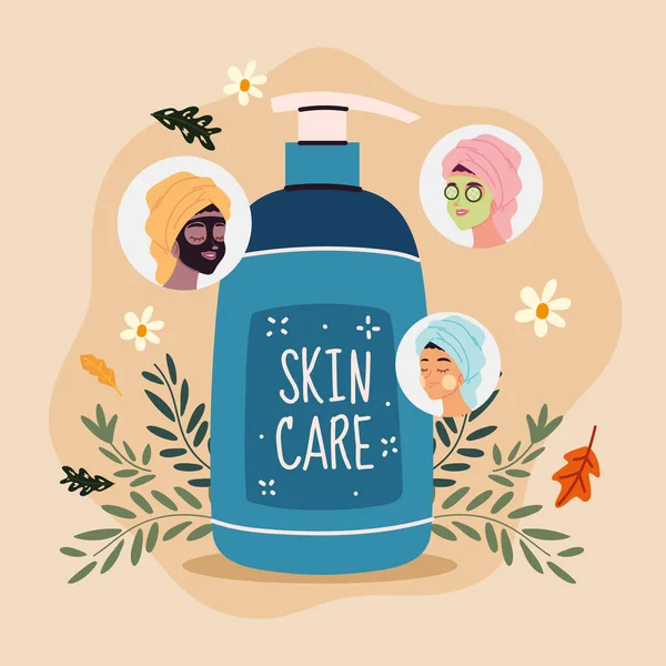 Skin care bottle cream — Stock Vector