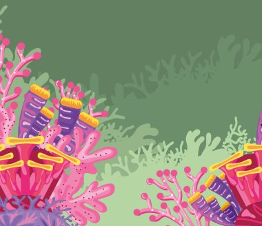 Deniz altı mercan manzarası