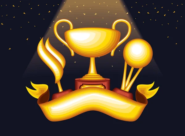 Premi trofei e banner — Vettoriale Stock