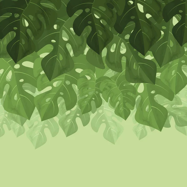 Tropical leaves foliage — Stock Vector