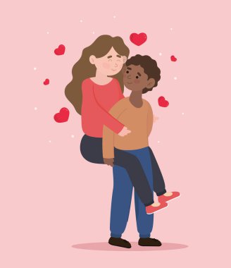 Bir adam kız arkadaşını taşıyor.