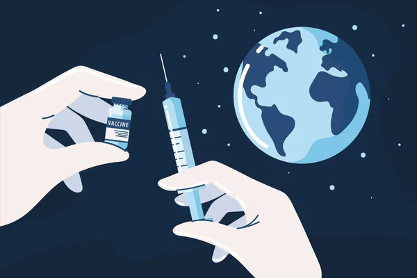 Plakát světové vakcíny — Stockový vektor