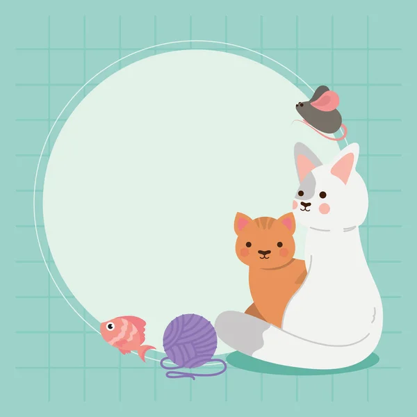 宠物猫徽章 — 图库矢量图片