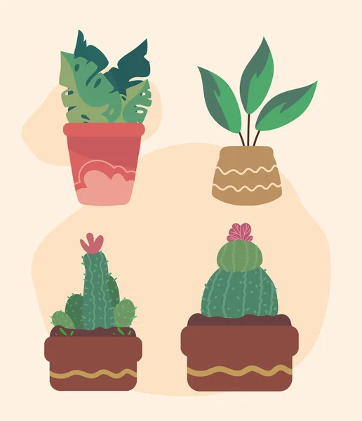 Plantes et cactus — Image vectorielle