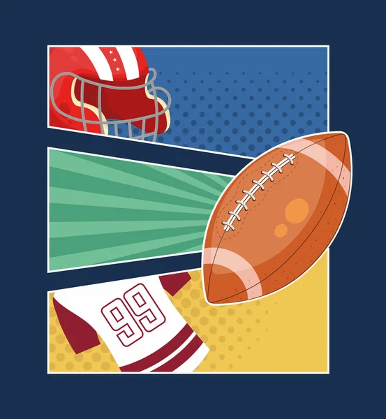 Poster fotbal american — Vector de stoc