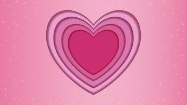 Mutlu sevgililer günü animasyonları kalp sallamalarıyla