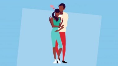 Afro aşıklar sevgililer günü karakterleri