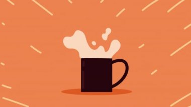 Kahve bardağında sıcak içecek.